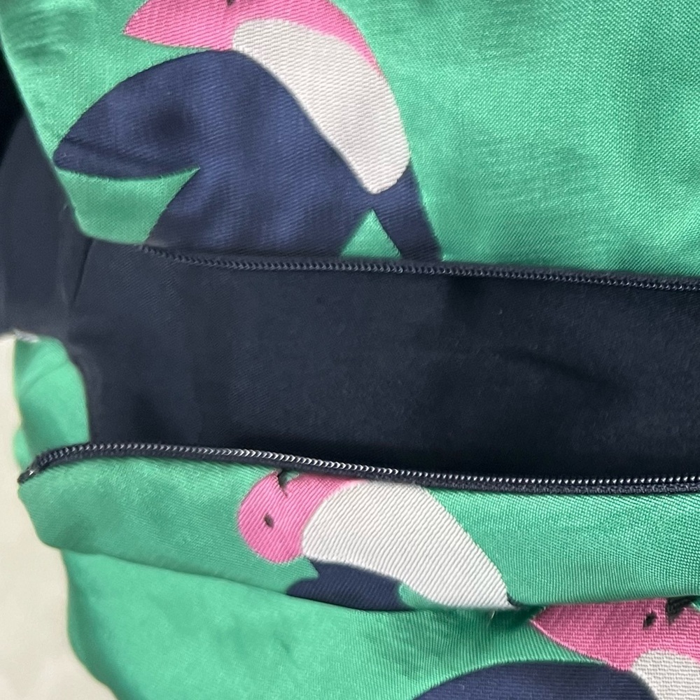 Eva Franco Birdie Print Fit & Flare Green Dress - Picture 8 of 13